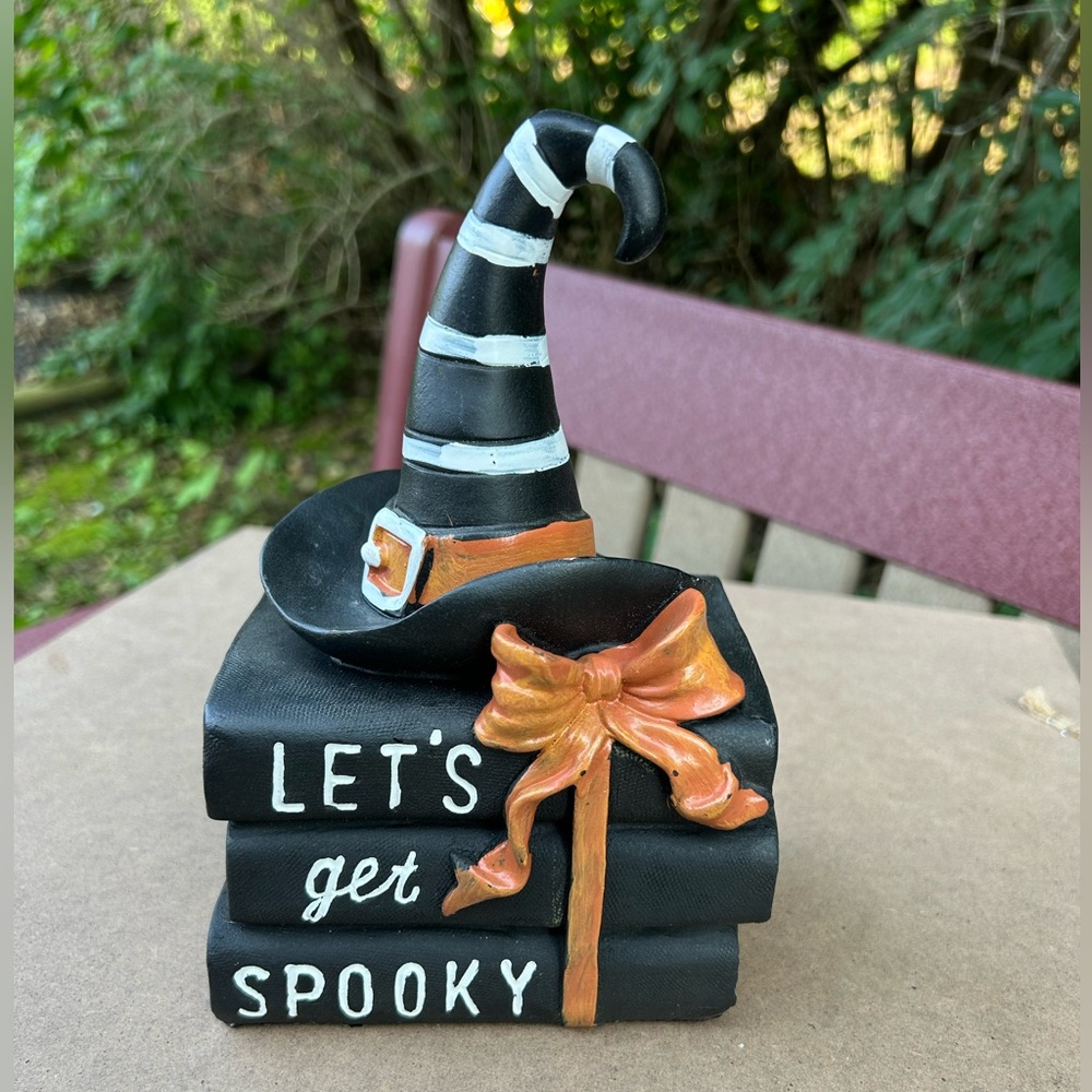 Halloween Witch Hat Decor with Books